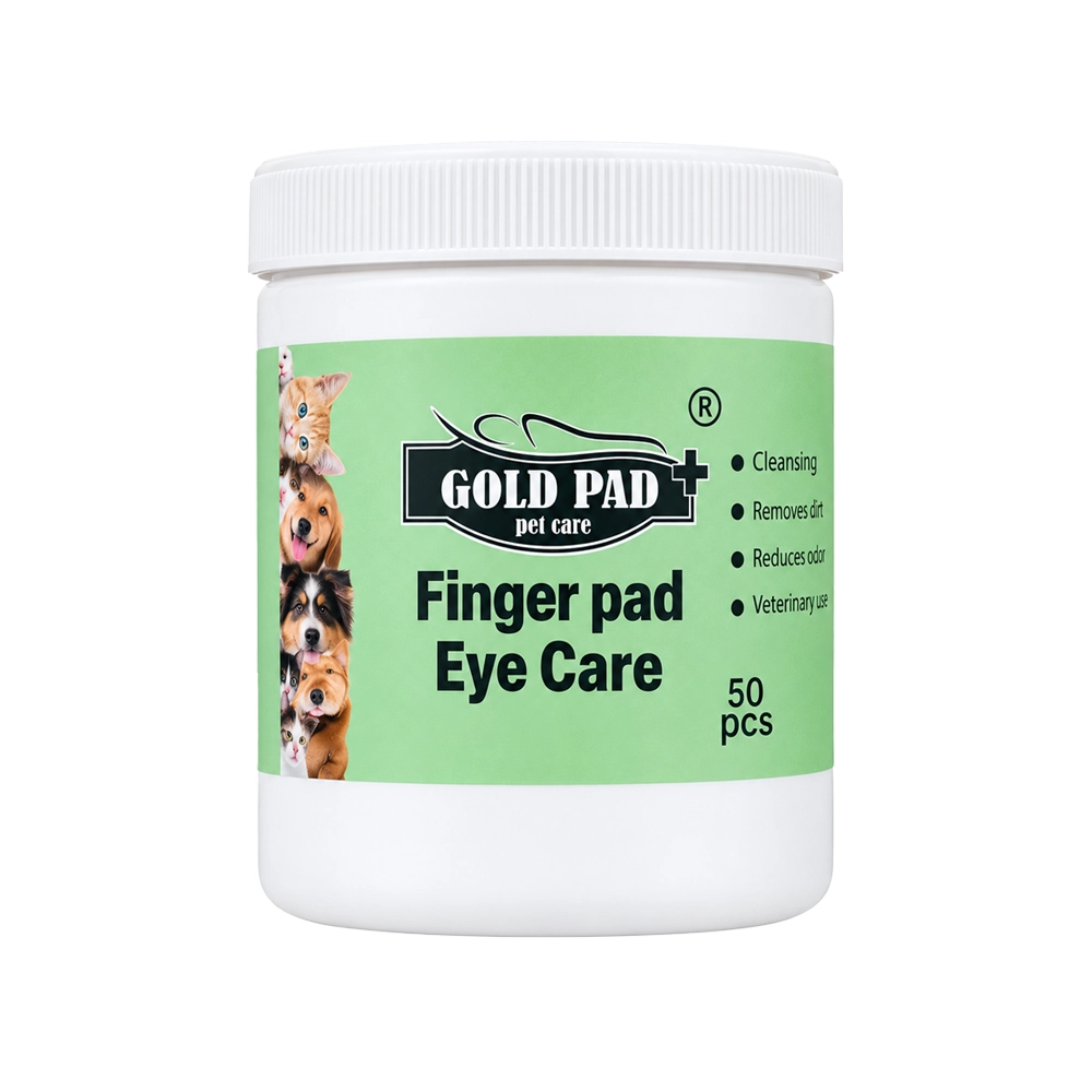پد انگشتی چشم1 پد مرطوب انگشتی چشم حیوانات قوطی 50 تایی گلدپد Gold pad - تصویر 1